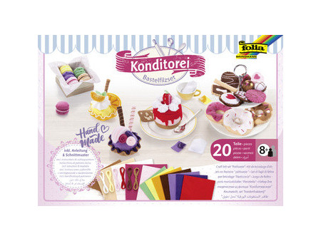 folia Kit pour bricolage en feutrine 'Konditorei', assorti