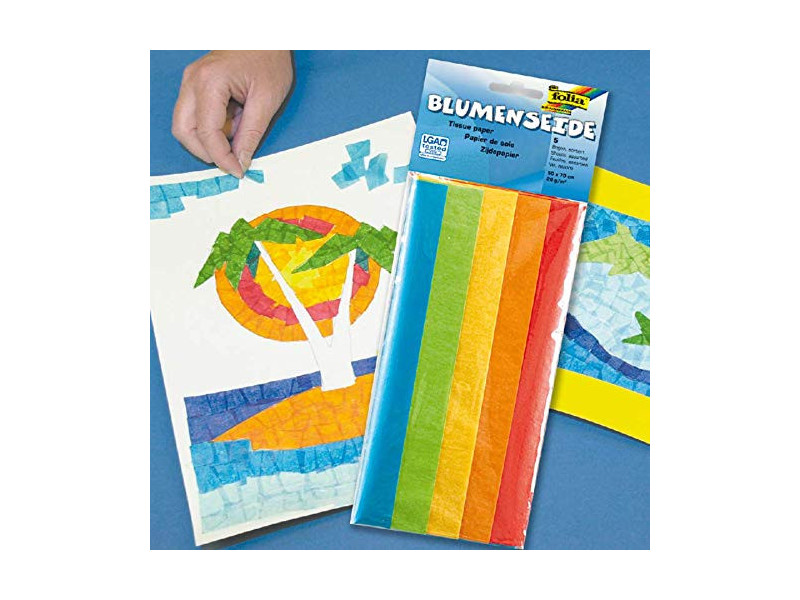 folia Papier de soie, (L)500 x (H)700 mm, 20 g/m2, assorti