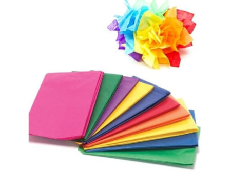 folia Papier de soie, (L)500 x (H)700 mm, 20 g/m2, assorti
