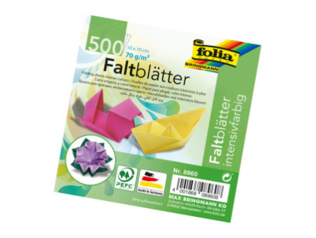 folia Feuille de papier à plier, 100 x 100 mm, 70 g/m2