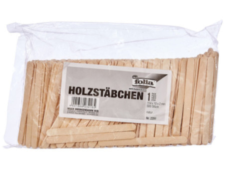 folia Bâtonnets en bois, longueur : 114 mm, naturel