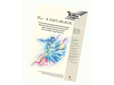 folia Bloc huile et acrylique, A4, 290 g/m2, 10 feuilles
