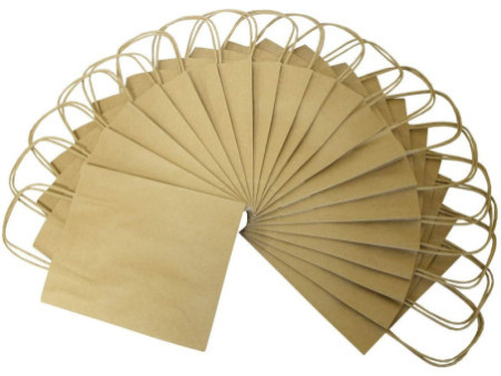 folia Sac en papier kraft, 125 x 50 x 150mm, naturel