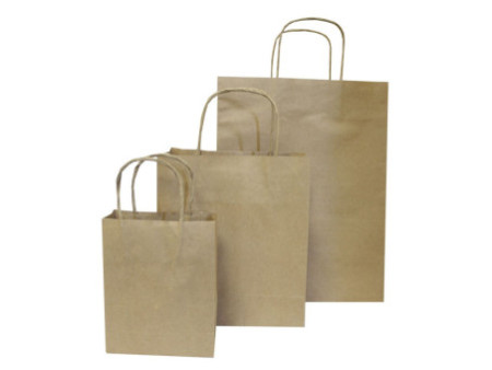 folia Sac en papier kraft, 125 x 50 x 150mm, naturel