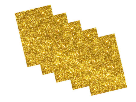 folia Caoutchouc mousse pailletté, 200 x 290 mm, or