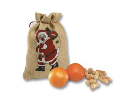 folia Sac en toile de jute 'Père Noël', (L)170 x (H)250 mm