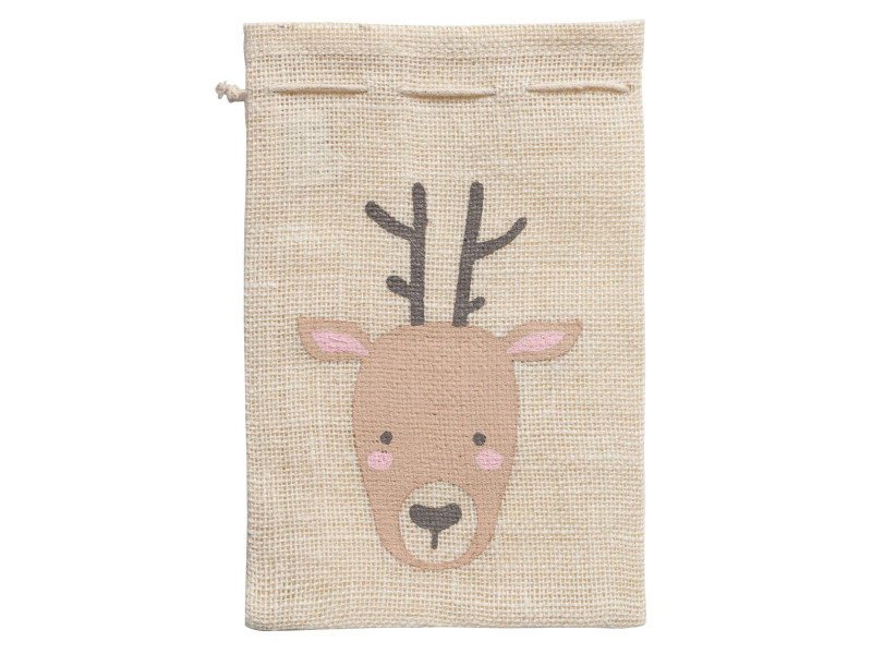 folia Sac en toile de jute 'Renne', (L)170 x (H) 250 mm