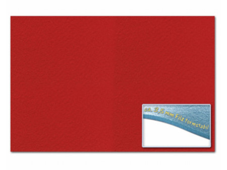 folia Feutrine de bricolage, 300 x 450 mm, 3,5 mm, rouge vif