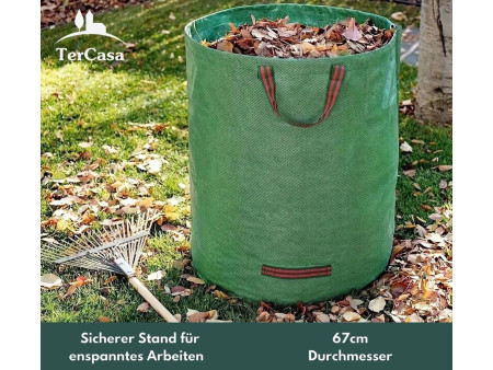 TerCasa Sac à végétaux, 272 litres, en polypropylène, vert