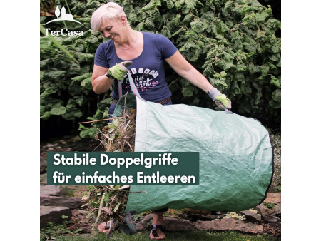TerCasa Sac à végétaux, 272 litres, en polypropylène, vert