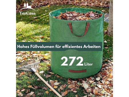 TerCasa Sac à végétaux, 272 litres, en polypropylène, vert
