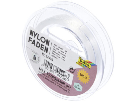 folia Fil nylon en bobine, 0,3 mm x 100 m, transparent