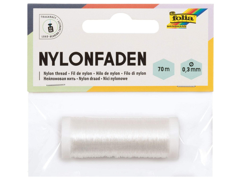 folia Fil nylon en bobine, 0,3 mm x 70 m, transparent