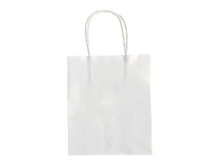 folia Sac en papier, 240 x 120 x 310 mm, blanc