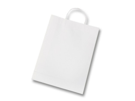 folia Sac en papier, 240 x 120 x 310 mm, blanc