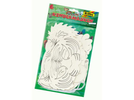 folia Masques pour enfants 'Animaux exotiques', blanc