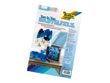 folia Feutrine de bricolage TON-IN-TON MIX, bleu