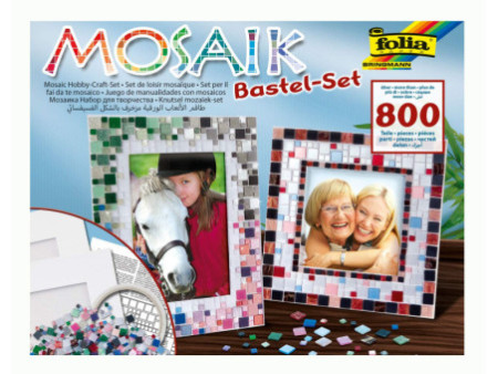 folia Kit créatif Mosaïque, plus de 800 pièces, 2 cadres-