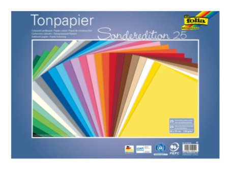 folia Papier de couleur, (L)500 x (H)700 mm, assorti