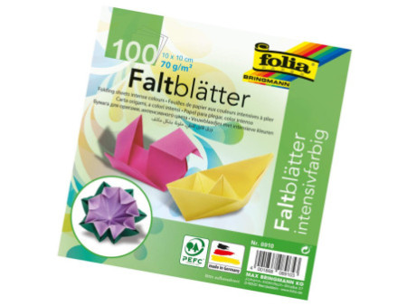 folia Papier à plier, 100 x 100 mm, 70 g/m2, 100 feuilles