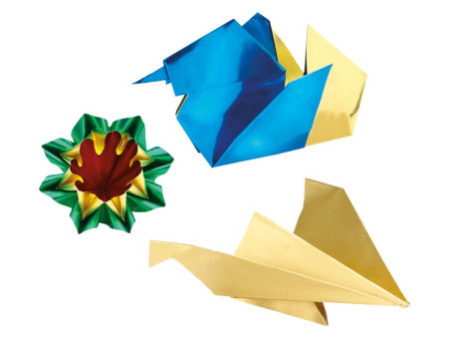 folia Feuille à plier en aluminium, 100 x 100 mm, assorti