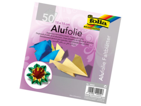 folia Feuille à plier en aluminium, 150 x 150 mm, assorti