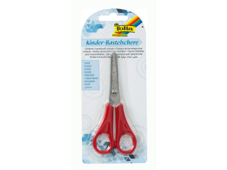 folia Ciseaux de bricolage pour enfants, rond, L: env.135 mm