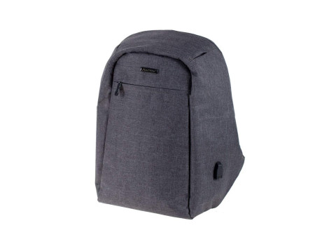 Lightpak Sac à dos 'SAFEPAK', avec port USB, gris