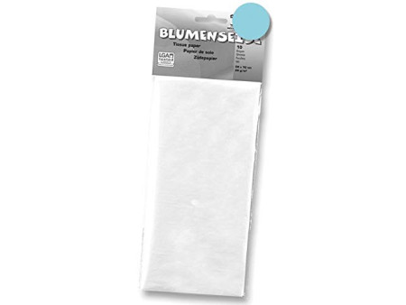 folia Papier de soie, (L)500 x (H)700 mm, bleu clair