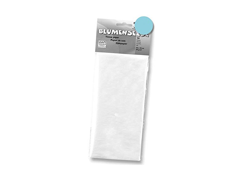 folia Papier de soie, (L)500 x (H)700 mm, bleu clair