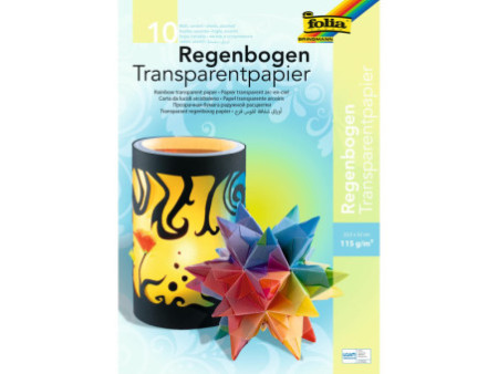 folia Papier transparent arc-en-ciel, 230 x 320 mm