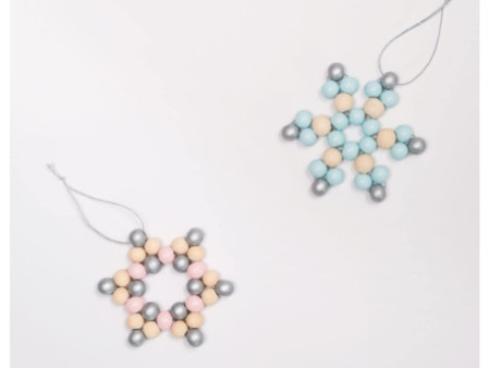folia Kit Etoiles en perles en bois PASTEL, 161 pièces
