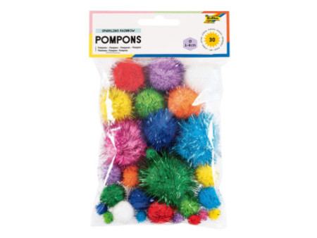 folia Pompons SPARKLING RAINBOW, différentes tailles