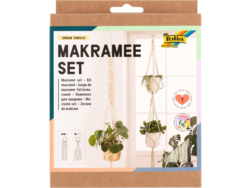 folia Kit macramé URBAN JUNGLE, 7 pièces