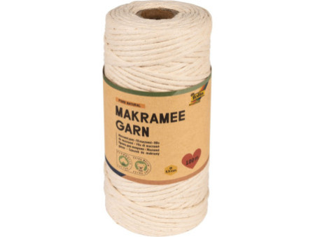 folia Fil de macramé PURE NATURAL, longueur: 100 m