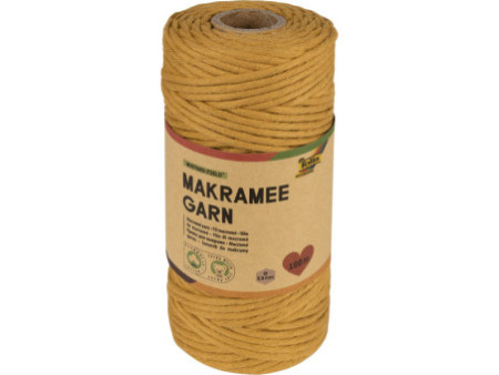 folia Fil de macramé MUSTARD FIELD, longueur: 100 m
