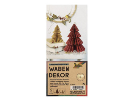 folia Décoration alvéolée BERRY XMAS TREE, set de 2, S/M