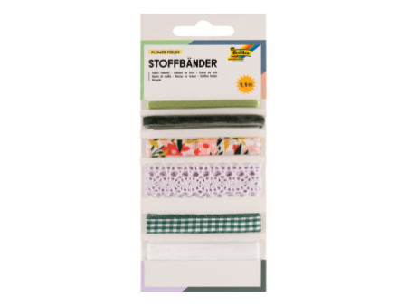 folia Ruban en tissu set Flower Fields,longueur totale: 5,5m