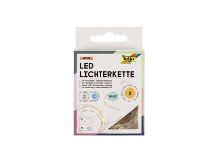 folia Guirlande lumineuse LED, fonctionne à pile, 20 LED