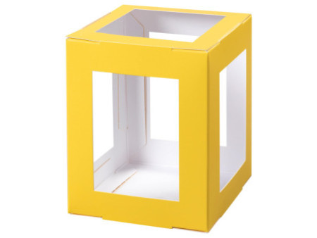 folia Pièces en carton pour mini lanterne, jaune