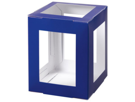 folia Pièces en carton pour mini lanterne, bleu