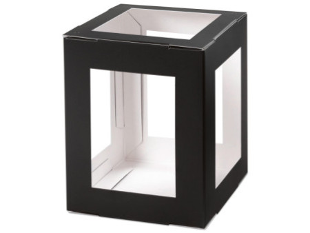 folia Pièces en carton pour mini lanterne, noir