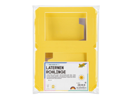 folia Pièces en carton pour lanterne, 135x135x180 mm, jaune
