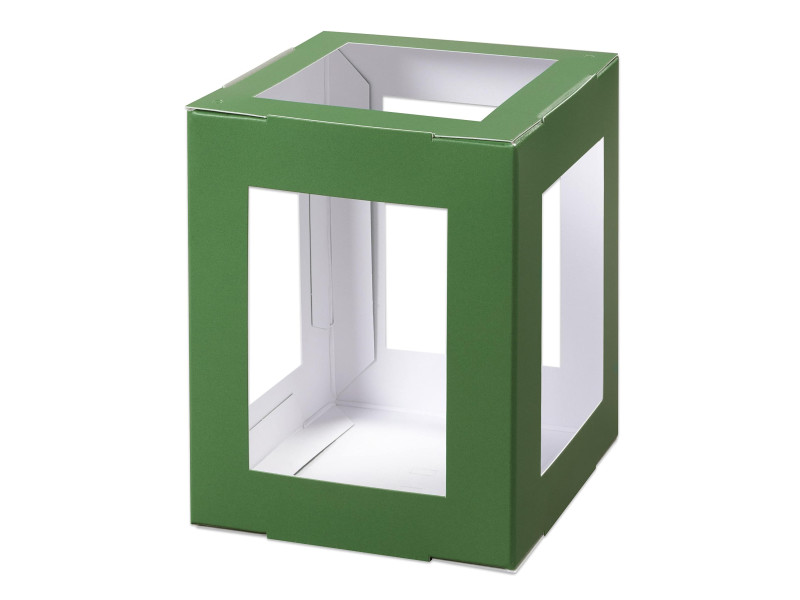 folia Pièces en carton pour lanterne, 135x135x180 mm, vert