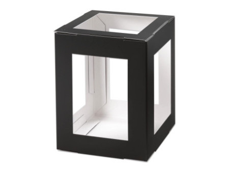 folia Pièces en carton pour lanterne, 135x135x180 mm, noir