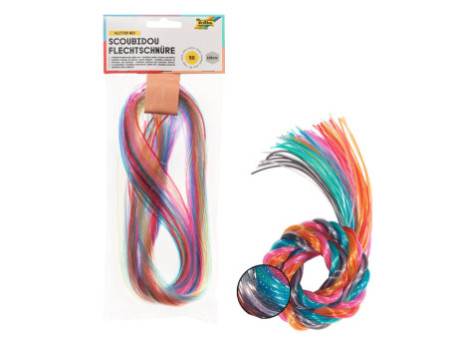 folia Fil pour scoubidou Glitter Mix, longueur: 1 m
