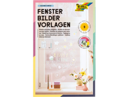 folia Modèles de décoration pour fenêtres 'BLOOM & GROW'