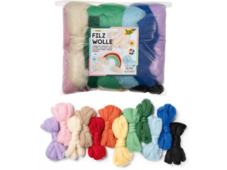 folia Laine feutrée 'RAINBOW', 350 g, assortie