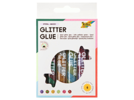 folia Colle pailletée 'Glitterglue SPIRAL MAGIC', assortie