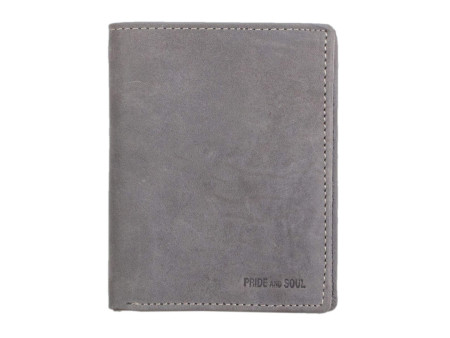 PRIDE&SOUL Portefeuille RFID, format portrait, cuir, gris